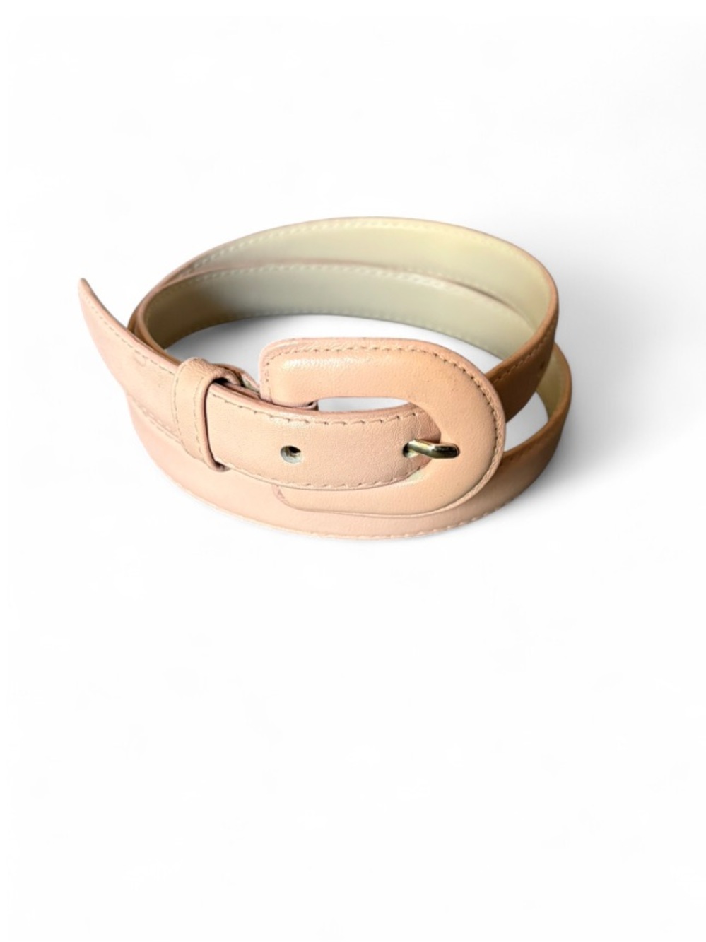 Vintage Joan Harper Women's Pale Pink Genuine Leather Belt